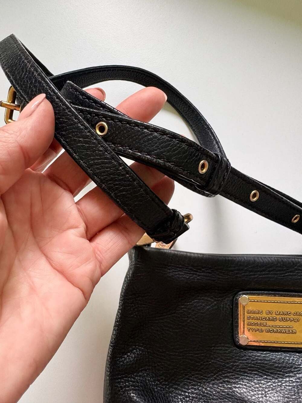 Marc by Marc Jacobs Standard Supply Workwear Black Leather Crossbody Bag - Picture 8 of 9